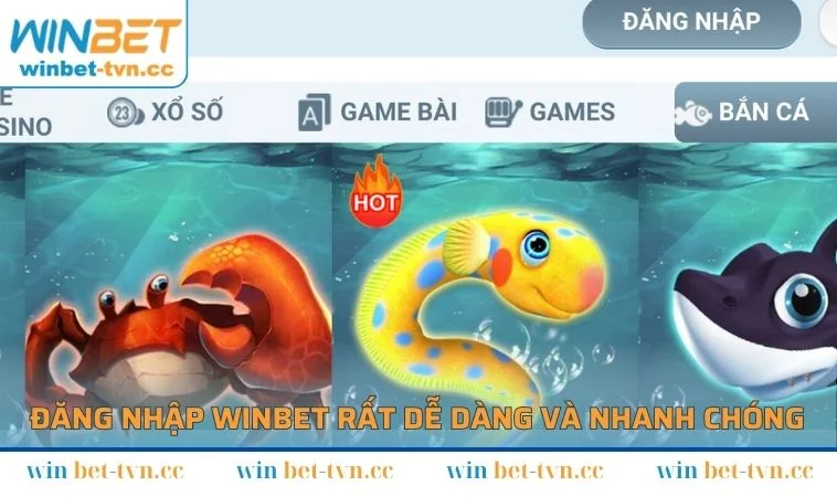 Việc đăng nhập qua website WINBET rất đơn giản và nhanh chóng